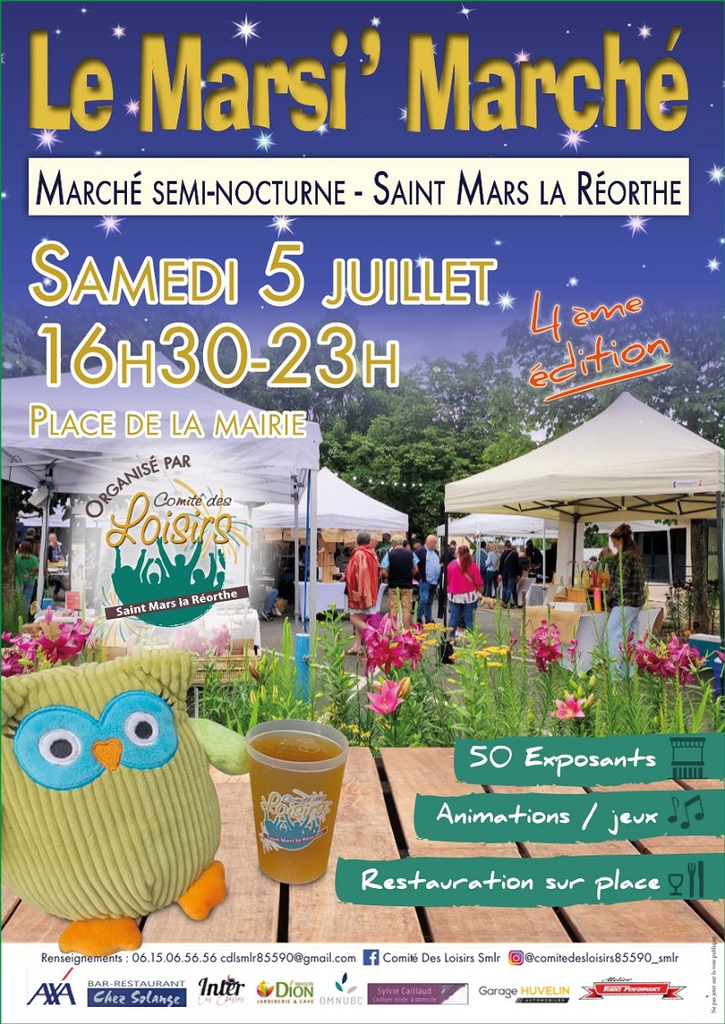 Les Herbiers : Marché semi Nocturne : La Marsi Marché