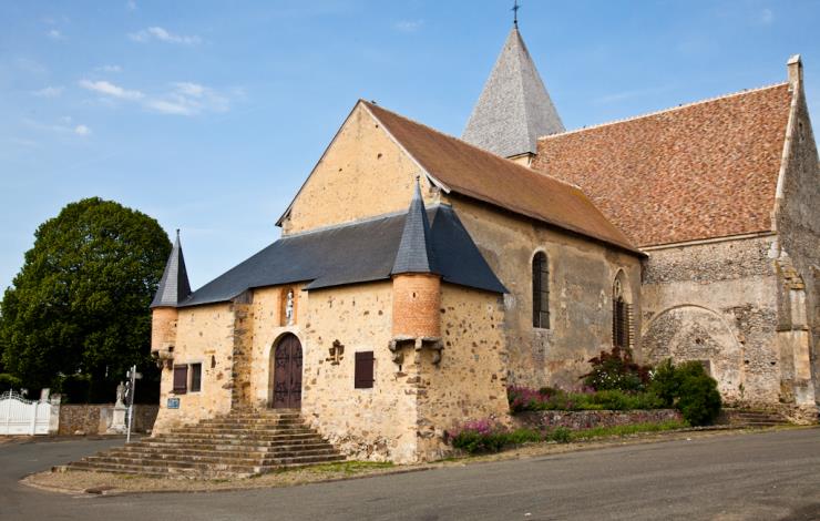 Circuit vélo - architecture autour de Bonnétable - église de St Georges du Rosay