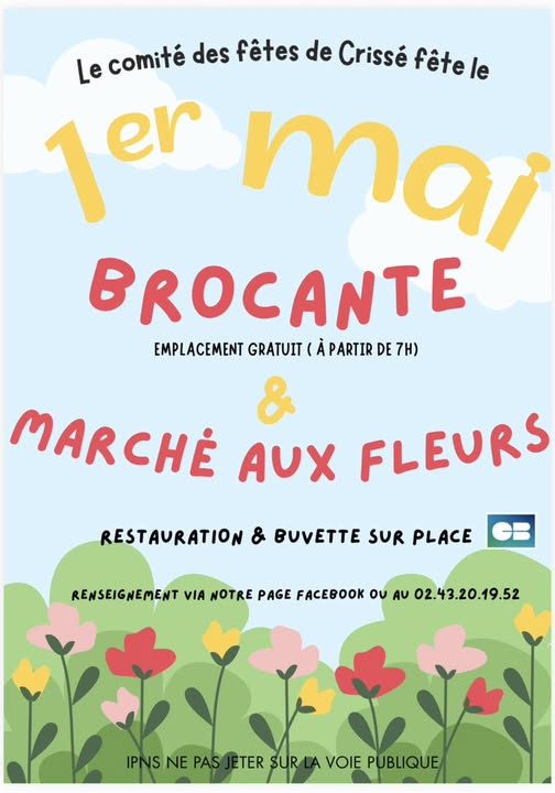 Brocante & marché aux fleurs à Crissé