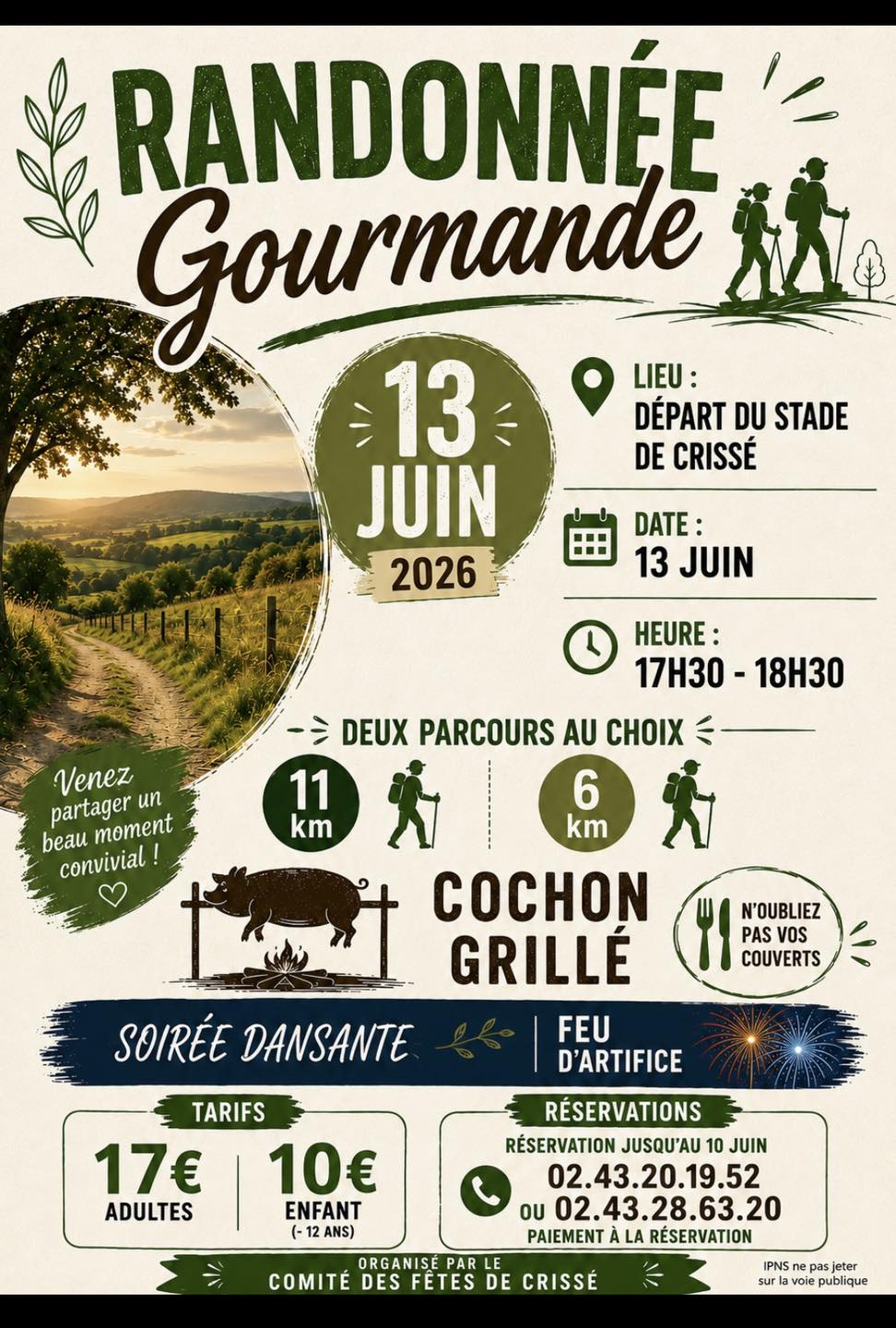 Randonnée gourmande à Crissé