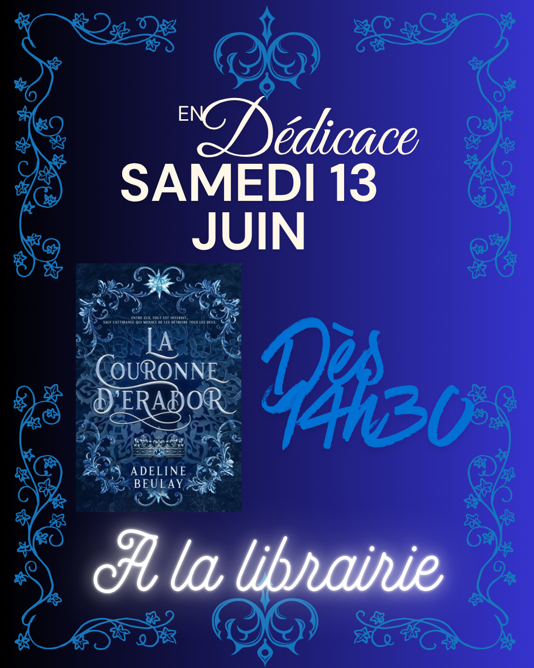 Dédicace Samedi 13 juin 14h30