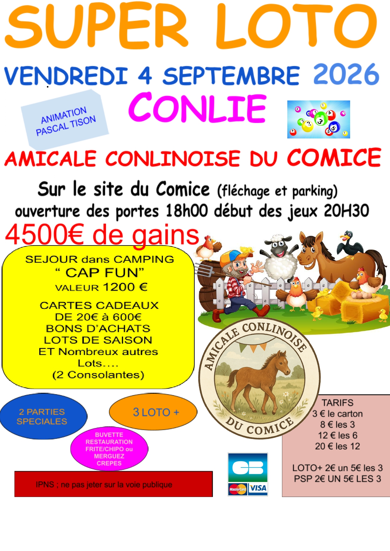 Super Loto de l’Amicale Conlinoise du Comice