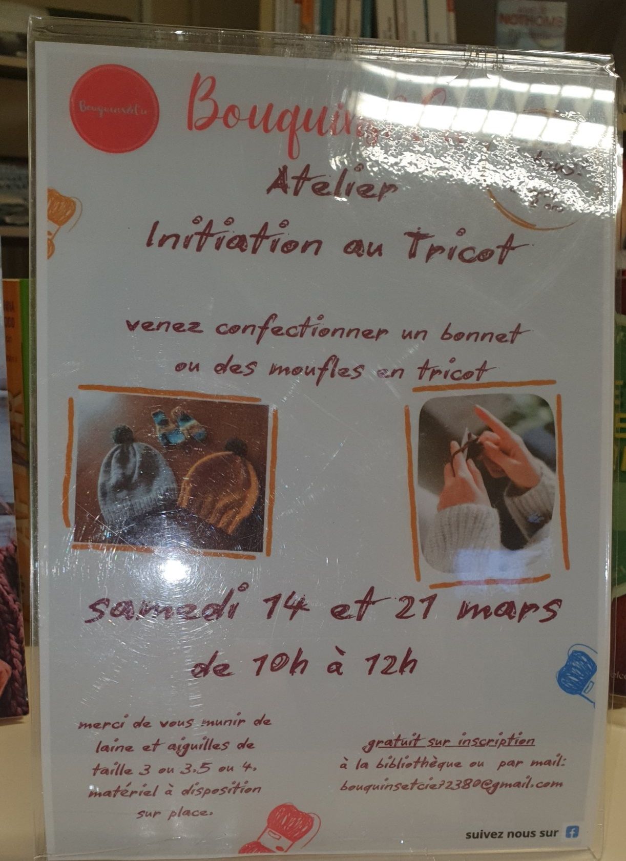 Atelier créatif : Confection d’un bonnet ou de moufles en tricot