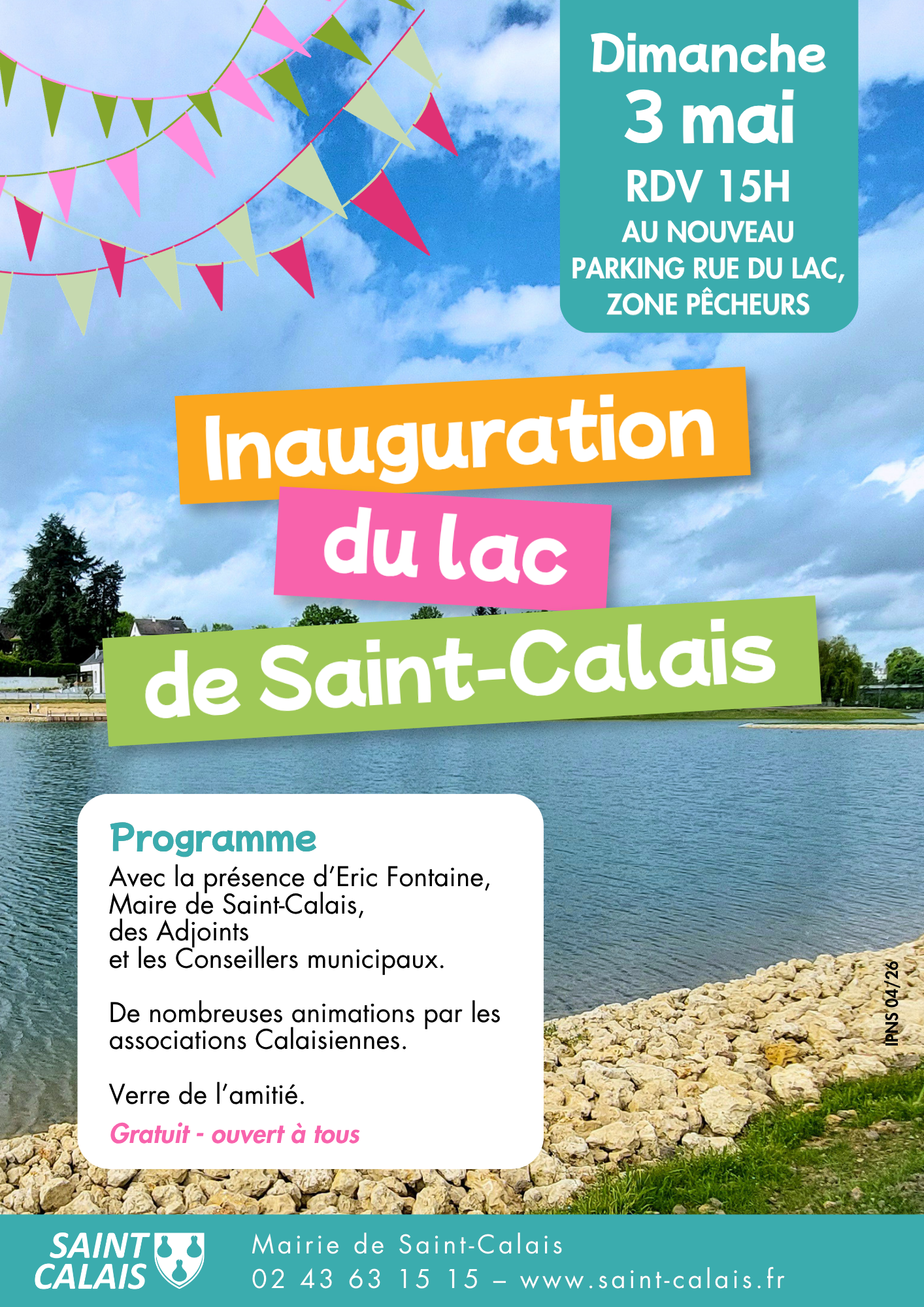 Inauguration du lac de Saint-Calais