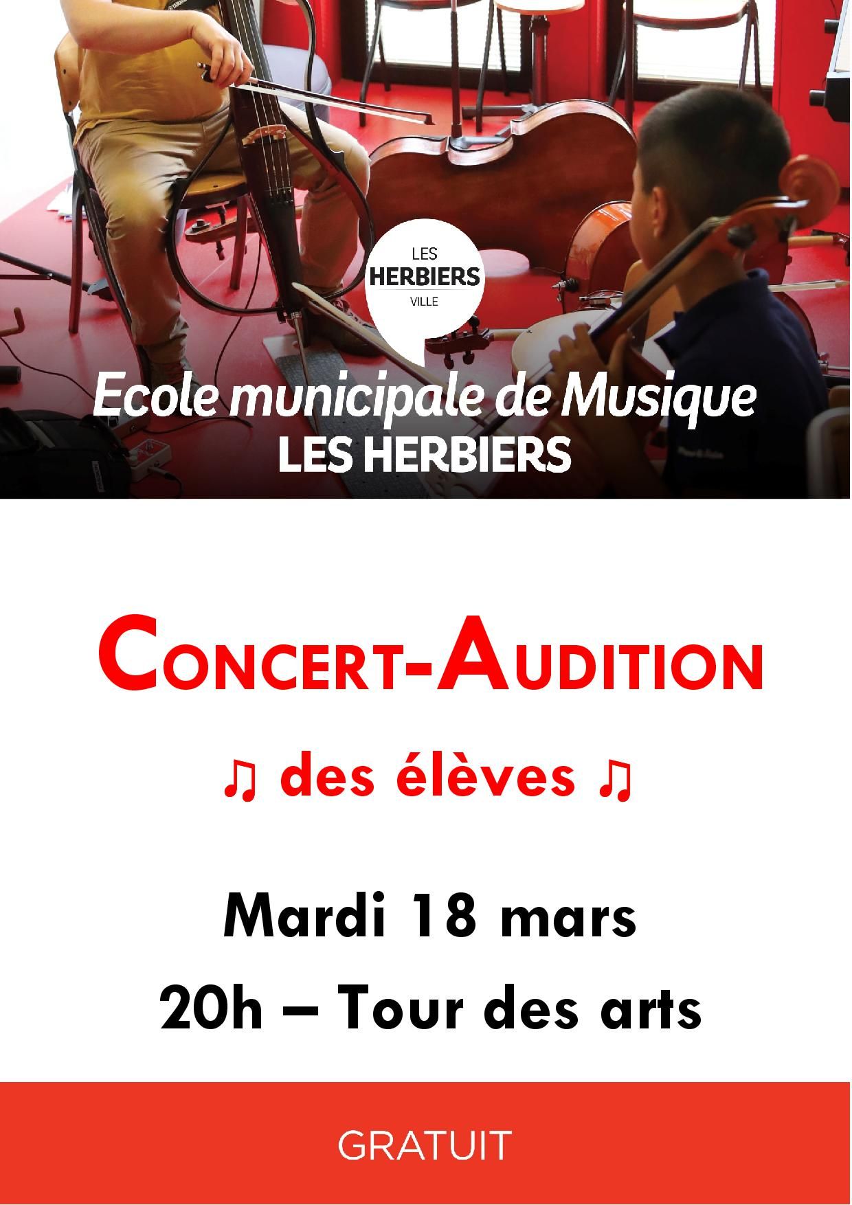 Concert des élèves de l'école de musique - les Herbiers