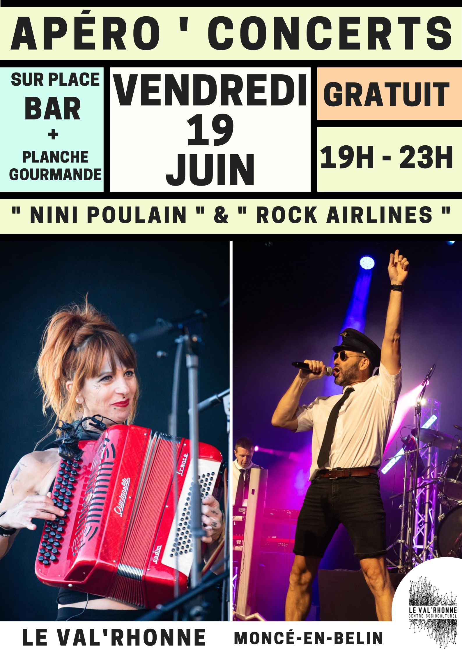 Apéro’Concerts avec « Nini Poulain » et « Rock Airlines »
