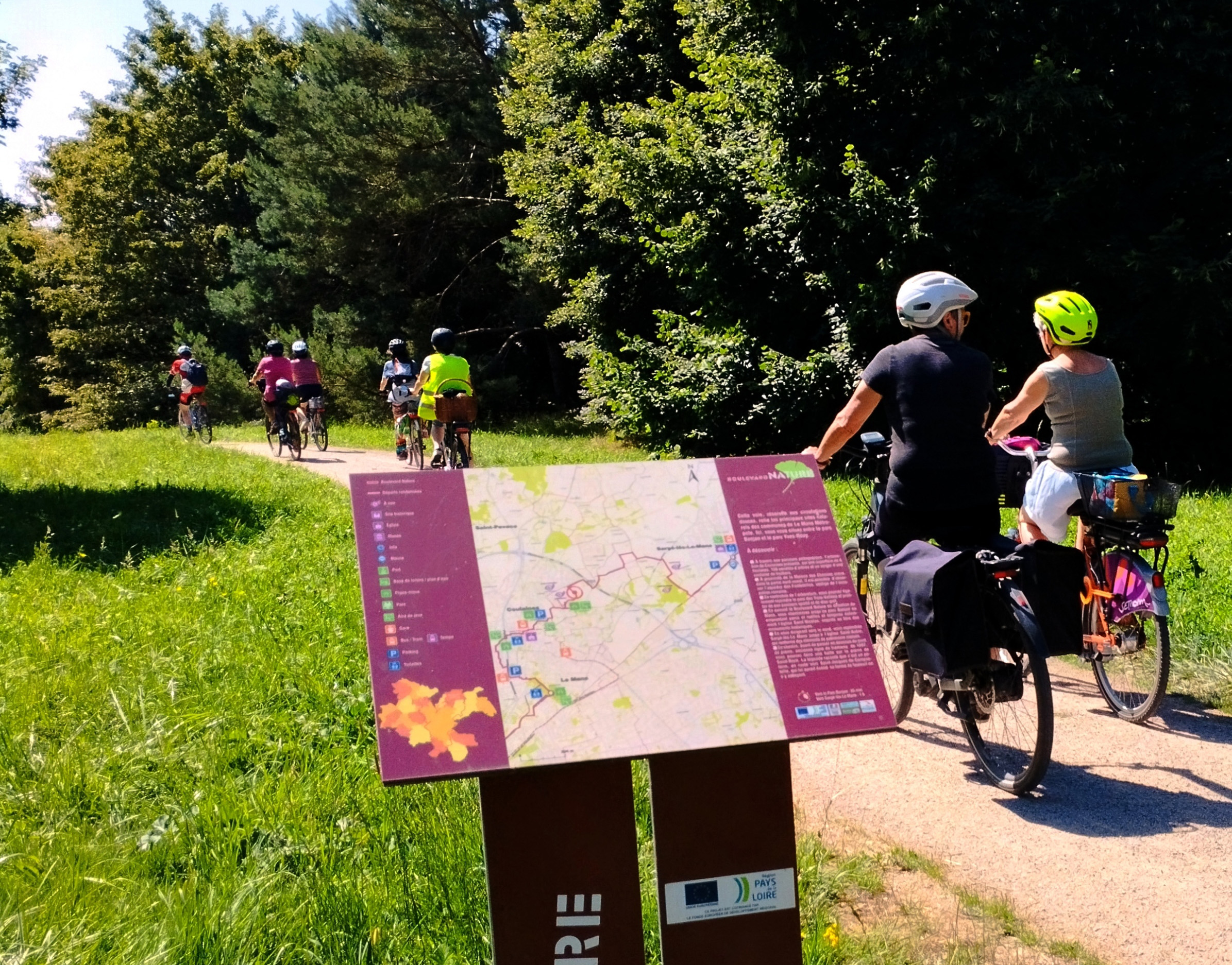 Sur le Boulevard Nature à vélo avec Cyclamaine, moitié Est