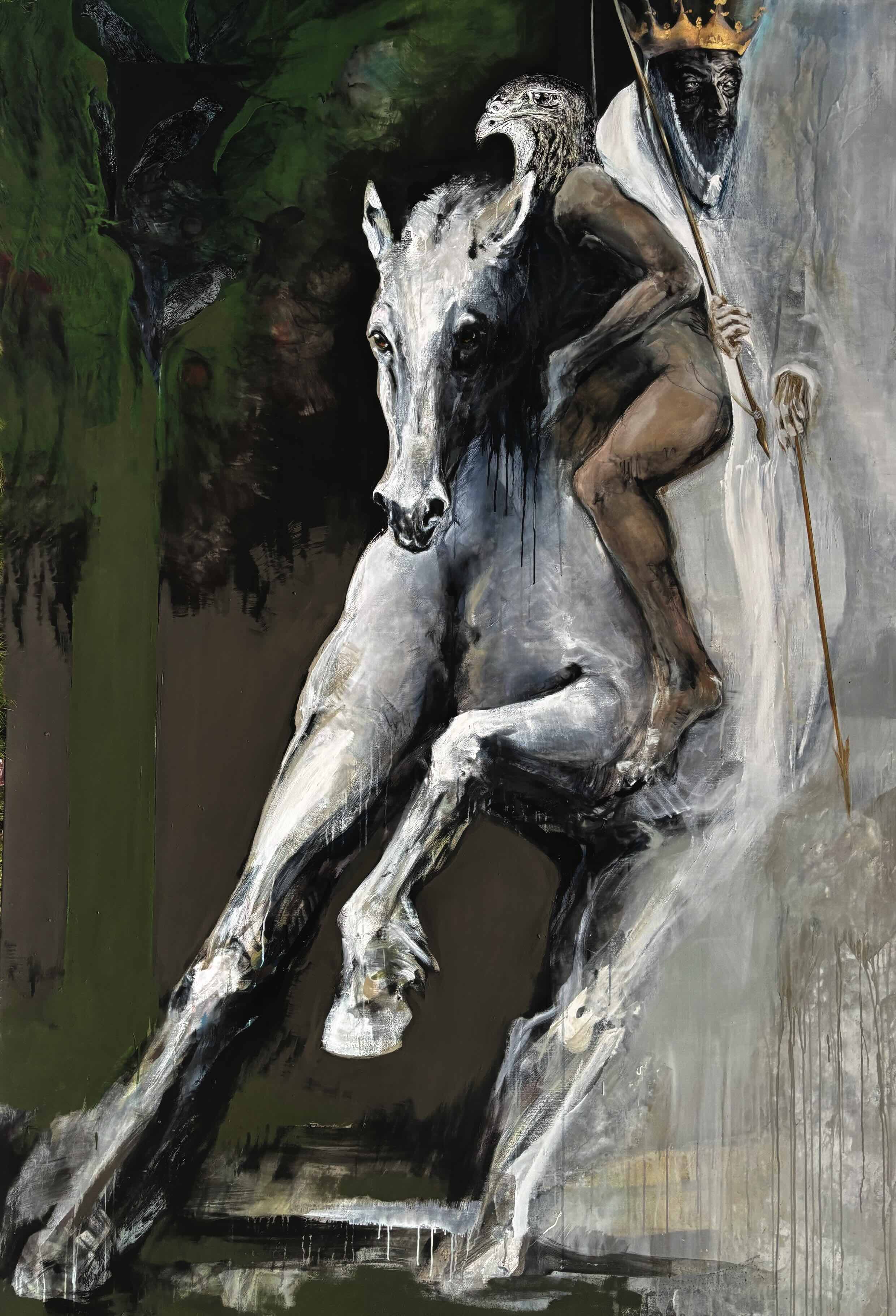 Cavalier - cheval blanc