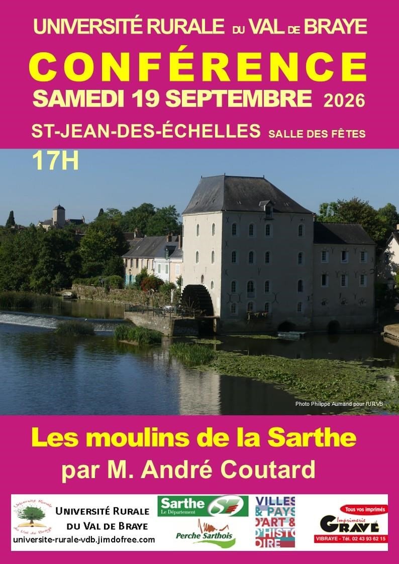 Conférence « Les moulins de la sarthe »