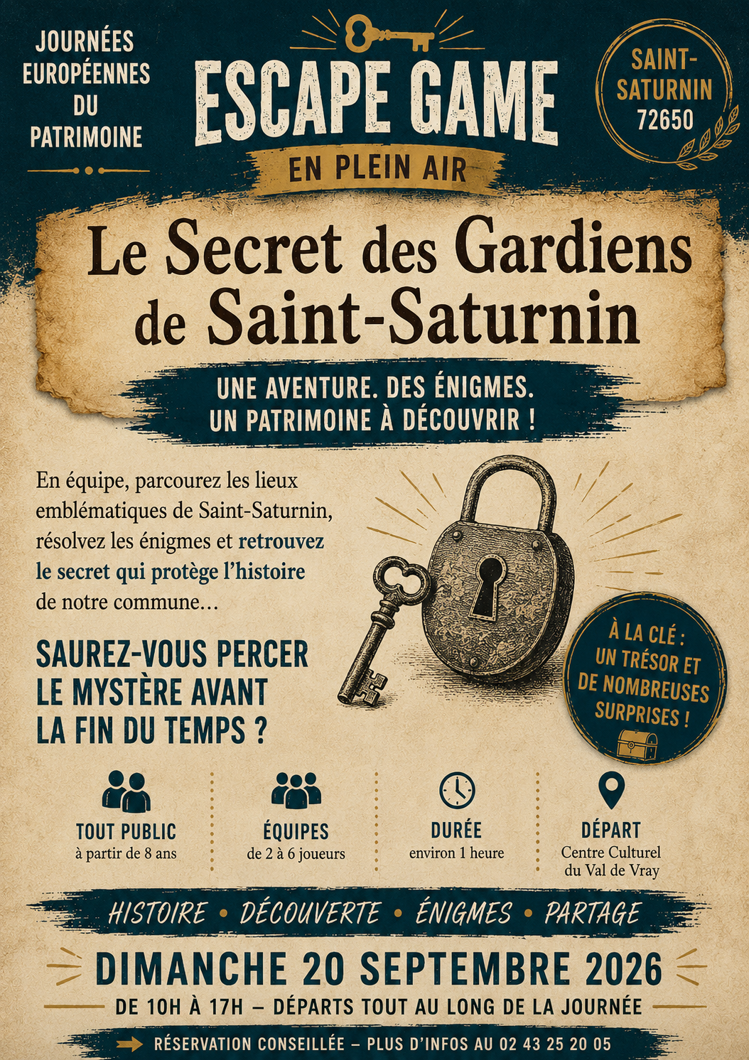 Escape Game – Journées du Patrimoine Saint-Saturnin