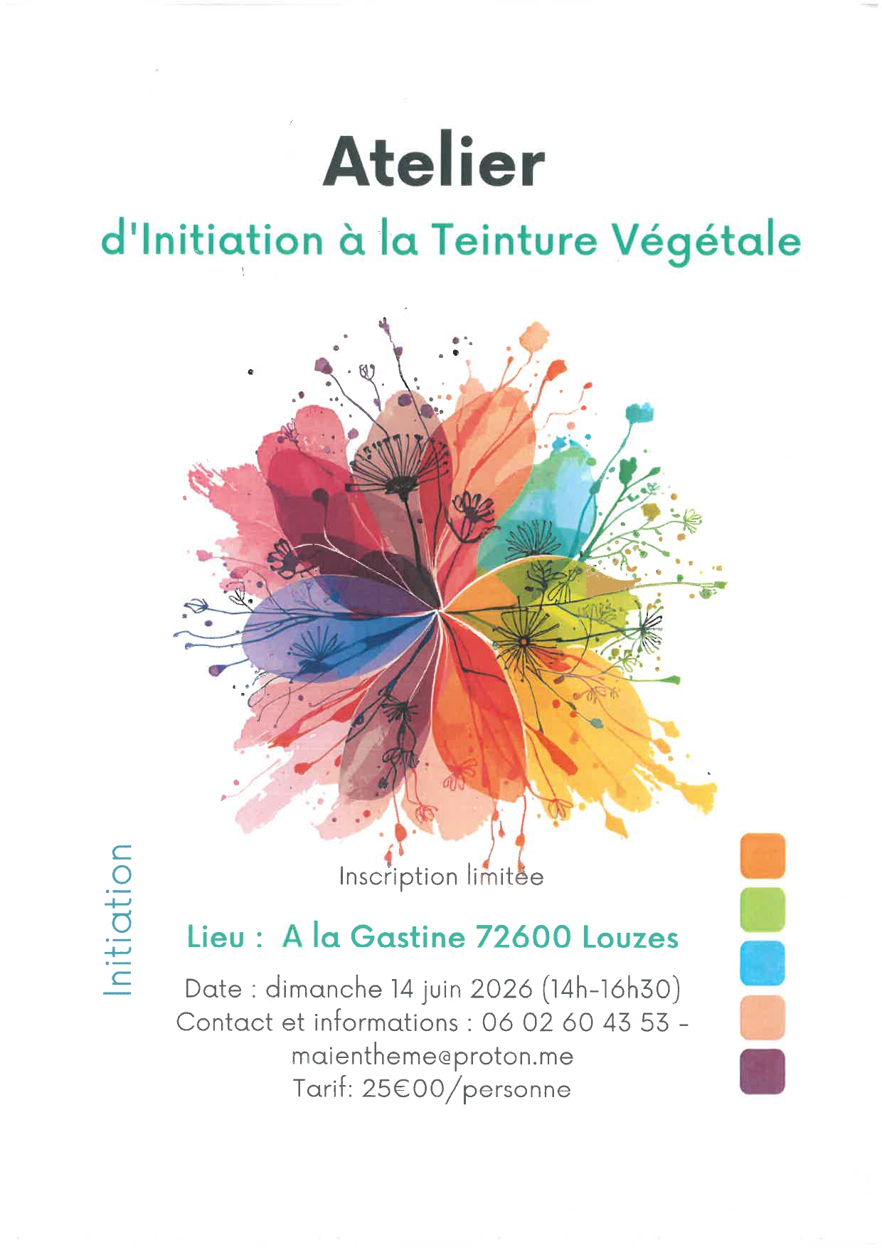 Atelier d’Initiation à la Teinture Végétale