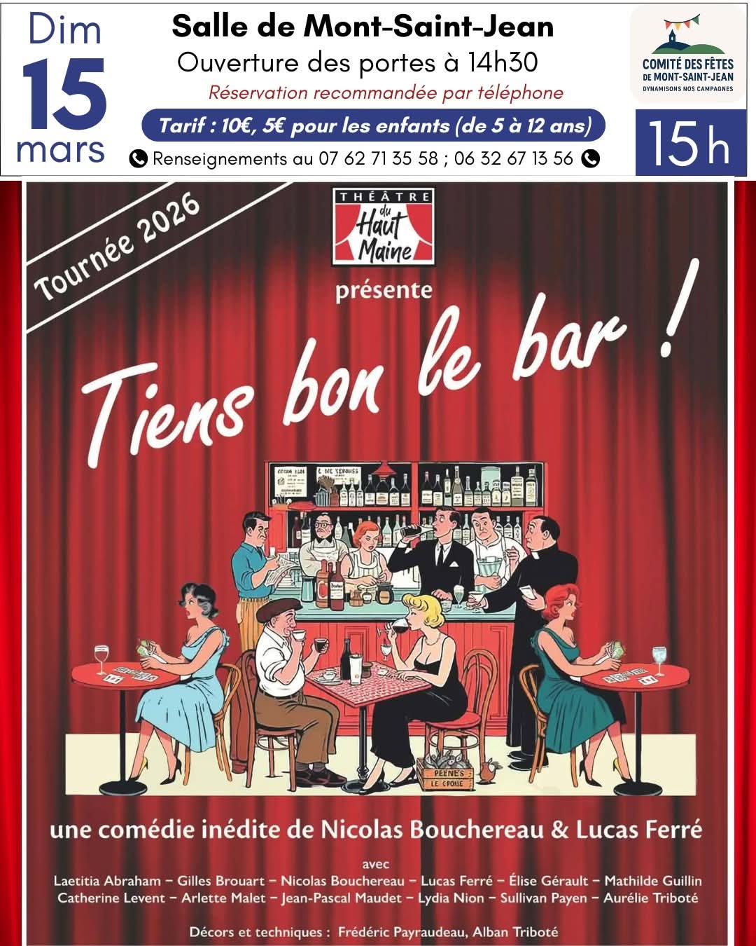 Théâtre : « Tiens bon le bar ! »