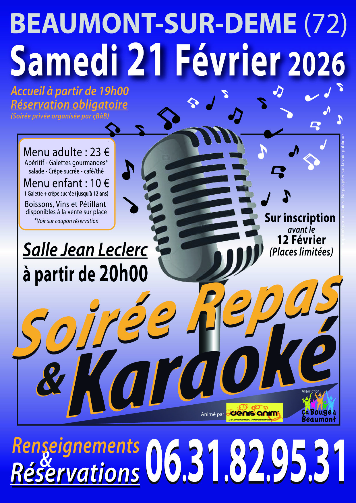 Soirée repas karaoké