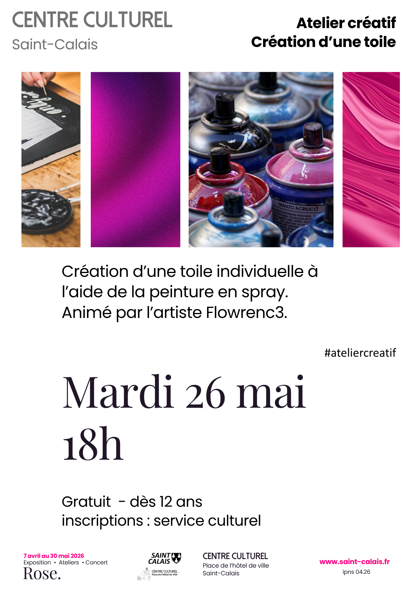 Atelier créatif : toile à la peinture en spray