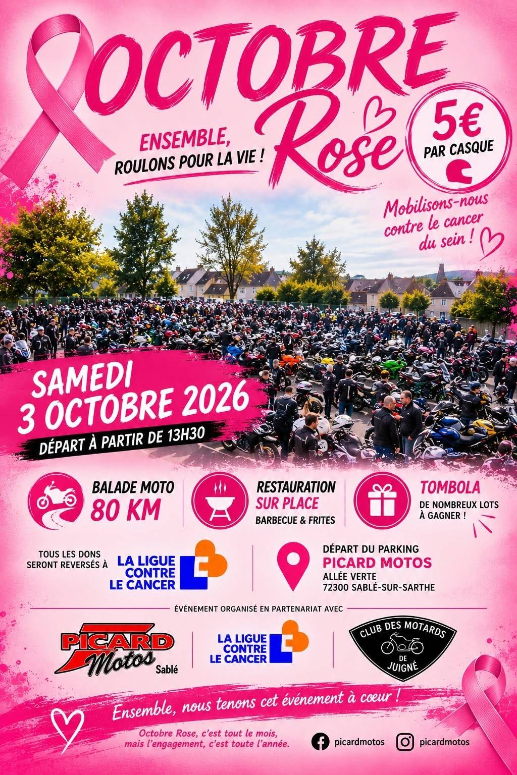 Roulons pour la vie – Octobre Rose