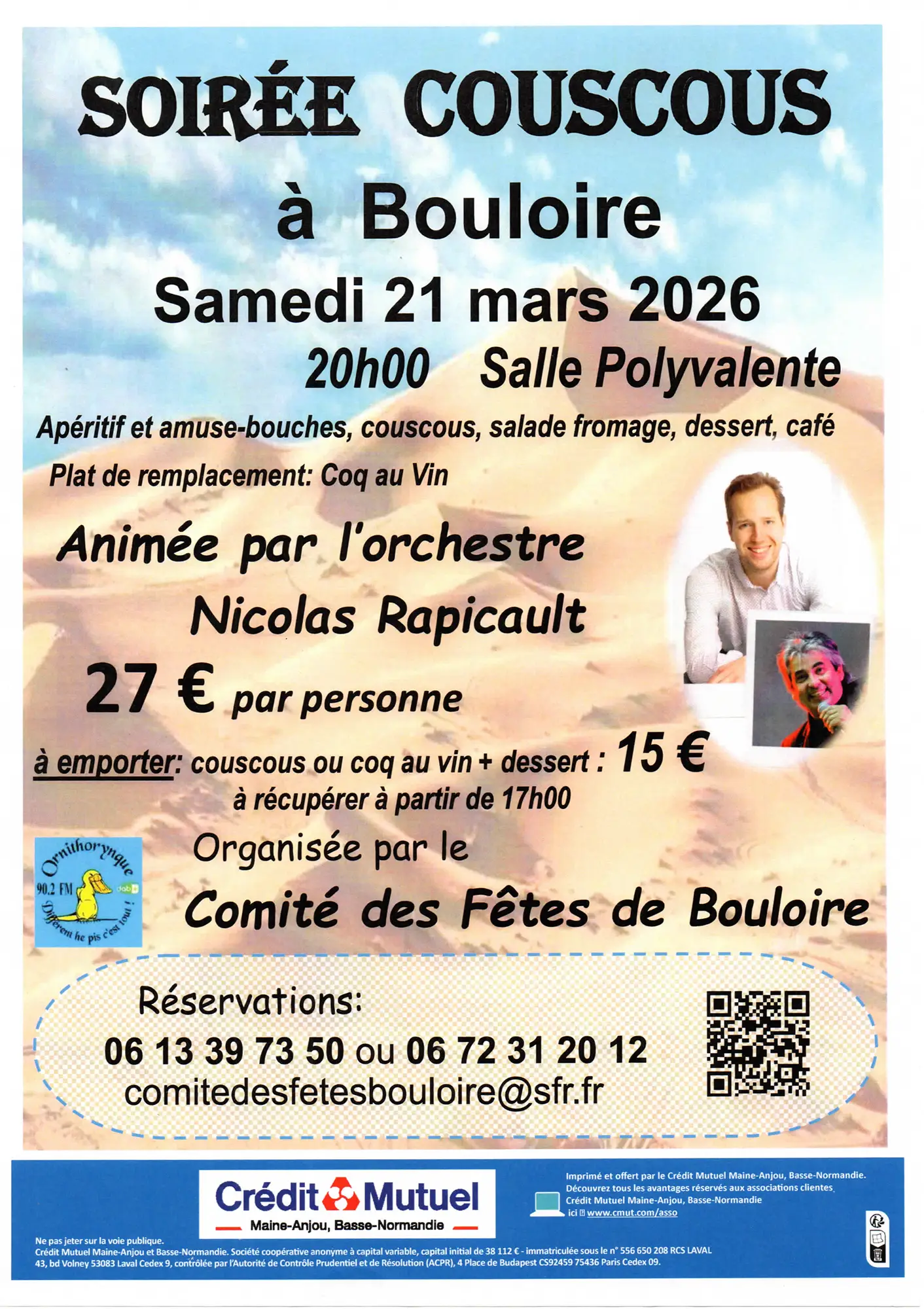 Diner dansant couscous avec Nicolas Rapicault