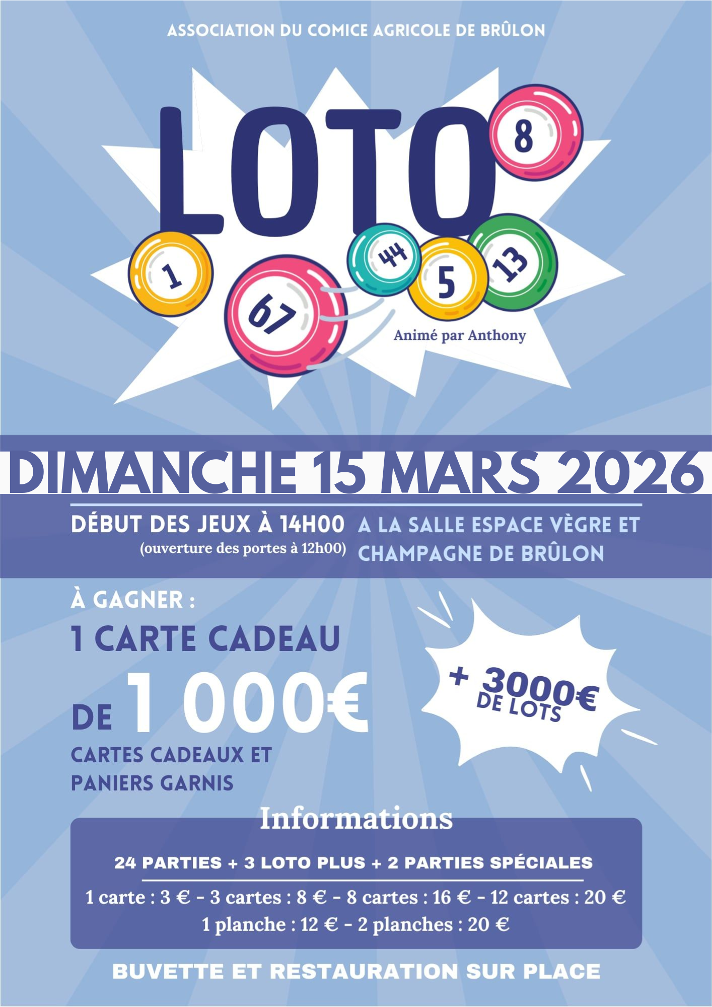 Grand Loto à Brûlon
