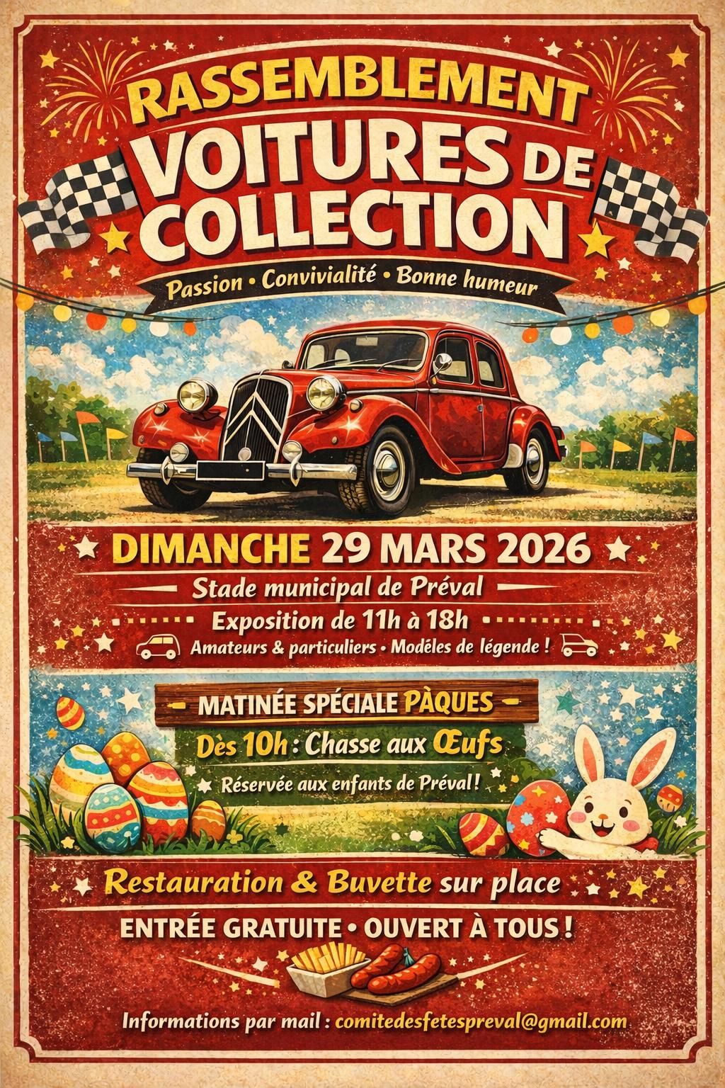 Rassemblement de voitures de collection