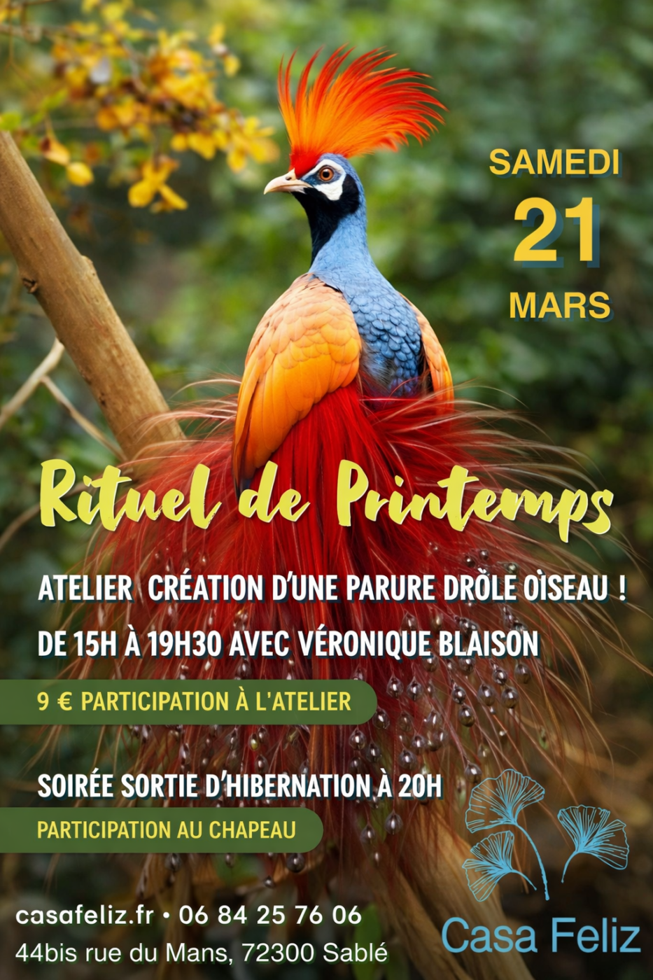 Soirée Rituel de printemps – Réveille l’oiseau qui est en toi